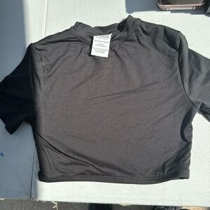 Pink Black Crop Top XS